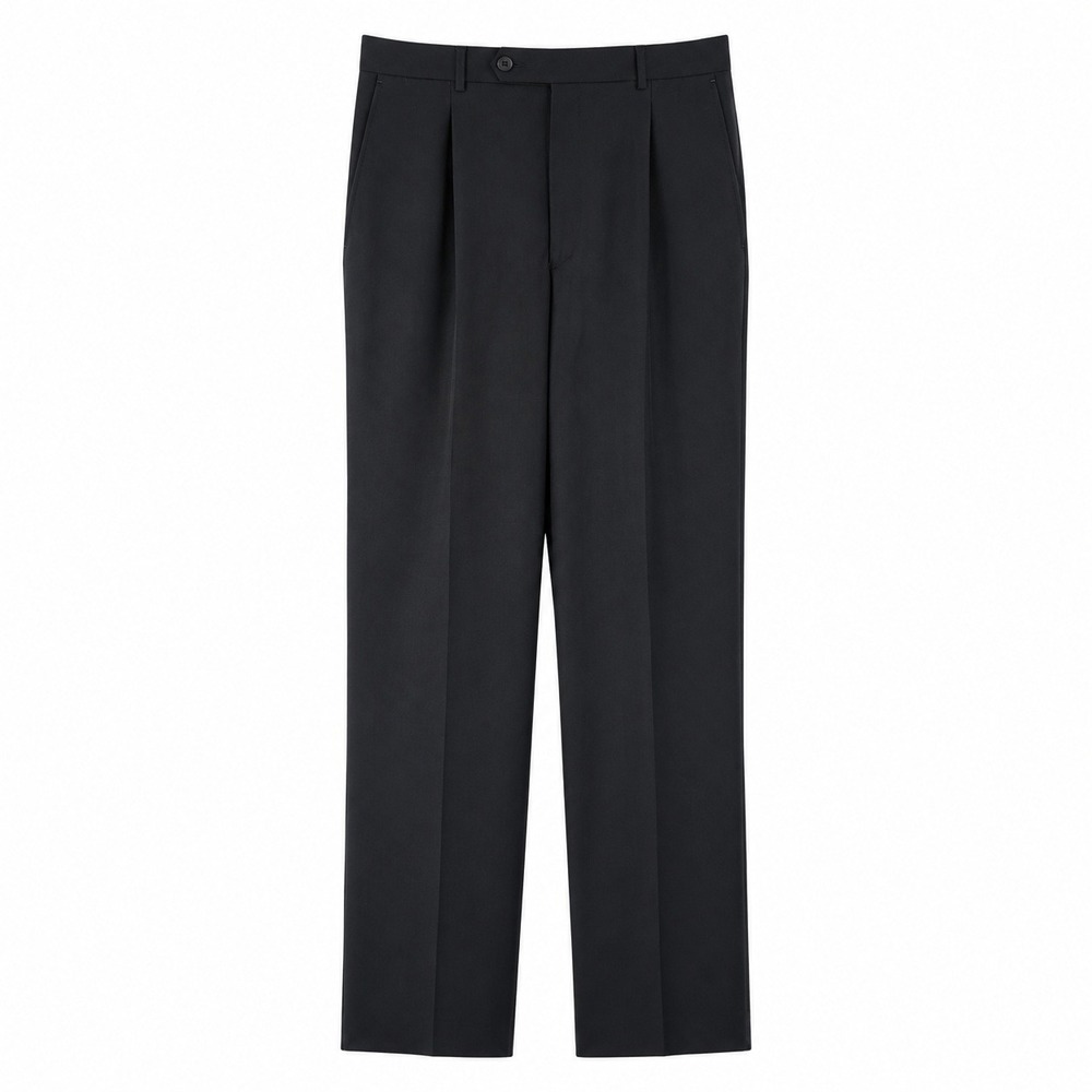 Toscano Mens Black 100% Wool Pleated Dress‎ Pants Made in Italy Size 36 NEW